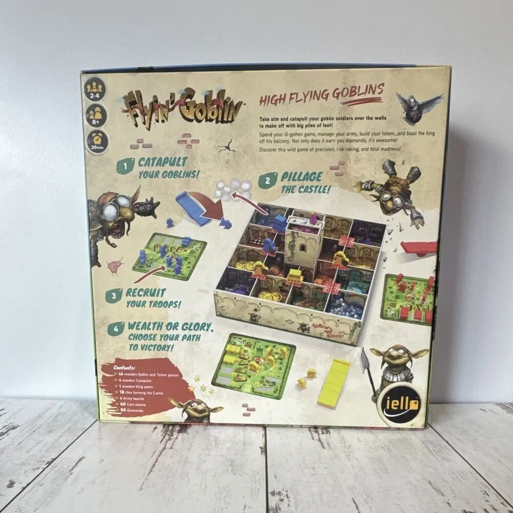 IELLO Flyin' Goblin Fantasy Board Game Catapult 2-4P Ages 8+ 2019 51664 NEW